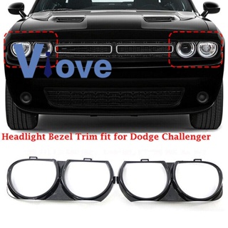 กรอบไฟหน้ารถยนต์ สําหรับ Dodge Challenger 2015-2021 68259053Ab 68259052Ab