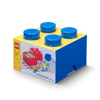 LEGO Storage Brick 4 Blue กล่องเลโก้ กล่องอเนกประสงค์ สีน้ำเงิน 25x25x18 cm