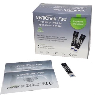 แผ่นตรวจน้ำตาล VivaChek Fad