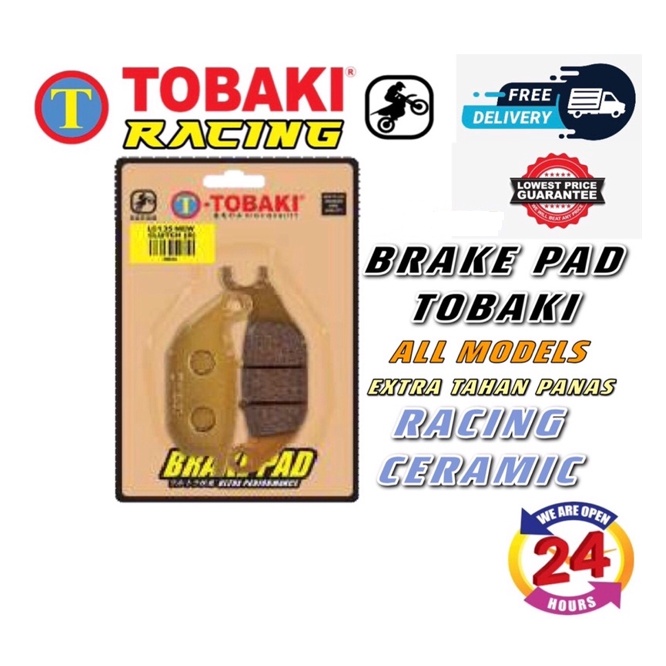 ผ้าเบรค TOBAKI RACING Depan Sekali Belakang 1SET (RS150R/LC135 5S/Y125Z/Y15ZR/R15/R25/ZX150RR/KR150/
