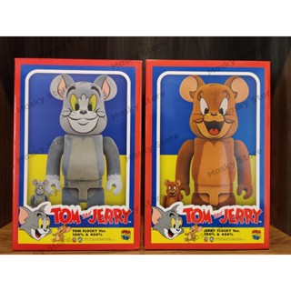 (ของแท้) Bearbrick Tom and Jerry Flocky 400%+100% แบร์บริค กำมะหยี่ Be@rbrick Tom&amp;Jerry by Medicom Toy ของใหม่ มือ 1