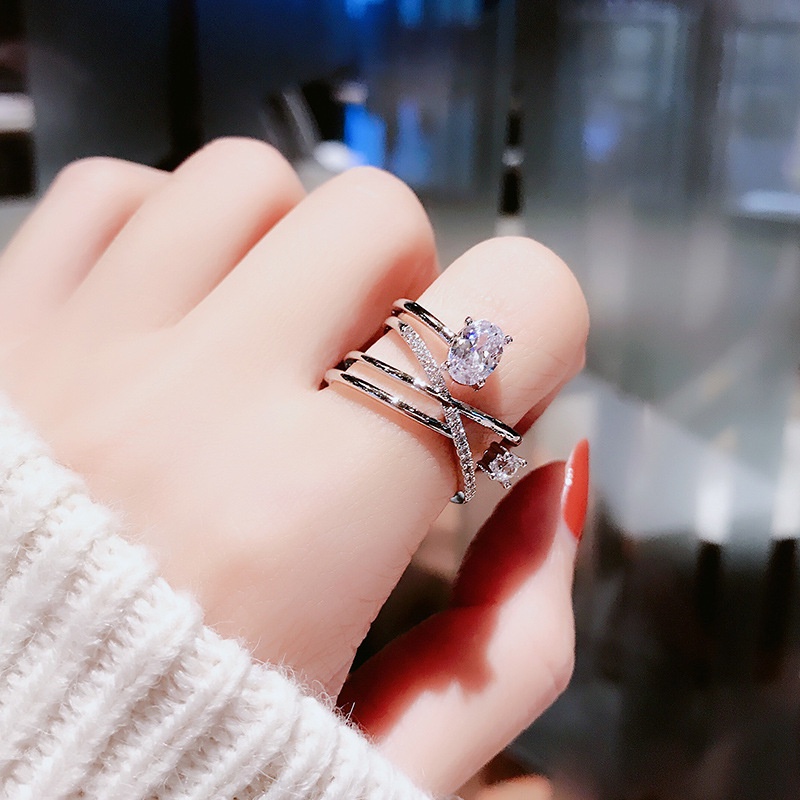 nnjew แหวน รุ่น Spiral Dimond Ring เครื่องประดับ แฟชั่น