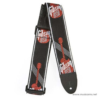 Gibson ASGG-600 Woven Strap With Red USA Logo สายสะพาย Music Arms