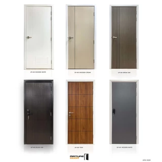 ประตูยูพีวีซี UPVC กันน้ำ 100% ขนาด 70x200x3.5 และ 80x200x3.5