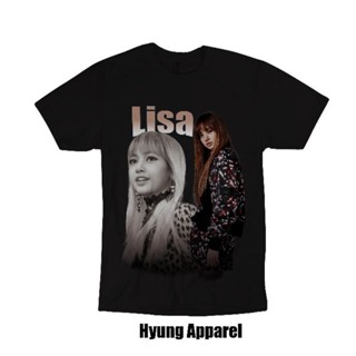 เสื้อยืดสีขาว เสื้อยืด Lisa Bl (unisex)เสื้อผ้าแนวสตรีทผู้ชายเสื้อยืดผู้หญิง