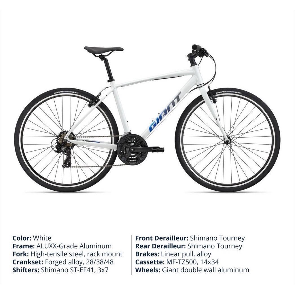 จักรยานไฮบริด GIANT ESCAPE 3 2022 ชุดเกียร์ SHIMANO 3x7 สปีด เฟรมอลูมีเนียม