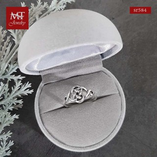 MT แหวนเงินแท้ รูปปมเซลติก CELTIC KNOT งานรมดำ ไซส์: 45, 54 Solid 925 Sterling Silver Ring (sr584) MT Jewelry มณีธารา