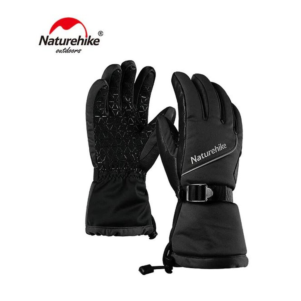 Nature Hike l Windproof waterproof ski warm gloves - Black