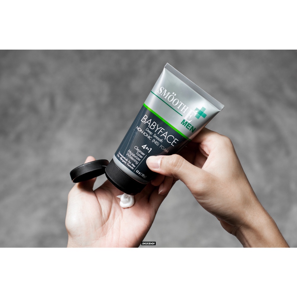 SMOOTH E BABYFACE FOR MEN FOAM 4 FL.OZ สำหรับผู้ชาย โฟมล้างหน้า สมูทอี men foam - รูปที่ 5