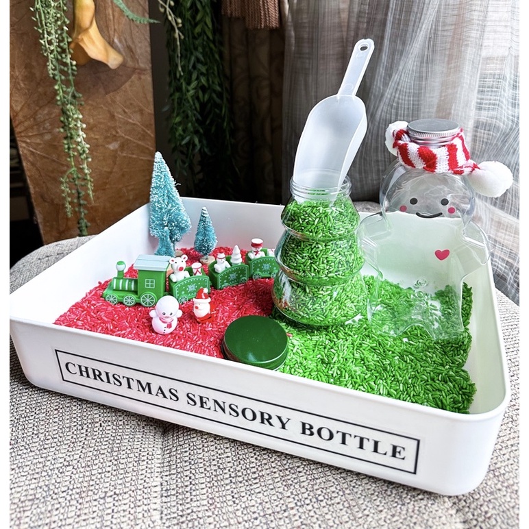 Christmas Sensory Play กล่องกิจกรรม ต้อนรับเทศกาลคริสต์มาส พร้อมส่ง (ได้ทั้งเซ็ตในภาพ)