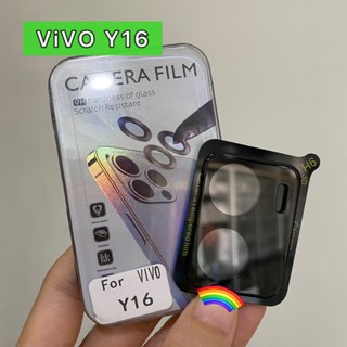 🚚พร้อมส่งในไทย📮ฟิล์มกระจกเลนส์กล้อง สีดำ 3D สำหรับรุ่น ViVO Y16 ฟิล์มกระจะติดเลนส์มือถือ