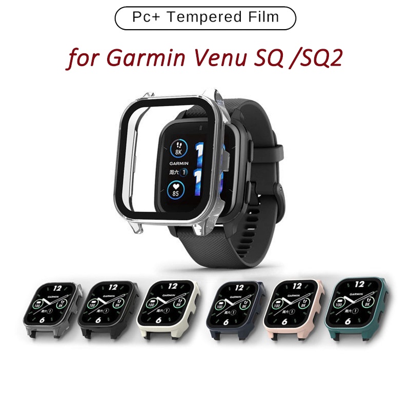 เคสกระจกนิรภัยกันรอยหน้าจอ แบบแข็ง สําหรับ Garmin Venu Sq 2 Music Sq2