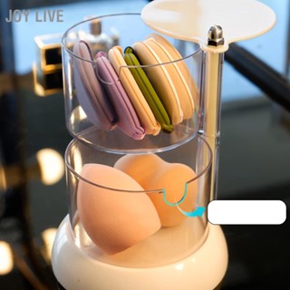 Joy Live พัฟฟองน้ํา หลายชั้น ระบายอากาศ กันฝุ่น สีขาว หมุนได้ สําหรับบ้าน
