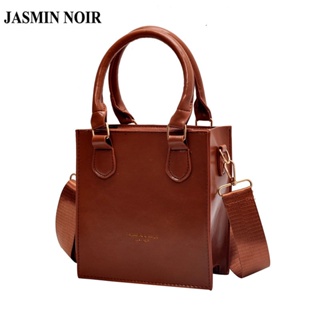 Jasmin NOIR กระเป๋าถือ กระเป๋าสะพายไหล่ สะพายข้าง หนัง PU ทรงบักเก็ต เรียบง่าย สําหรับสตรี