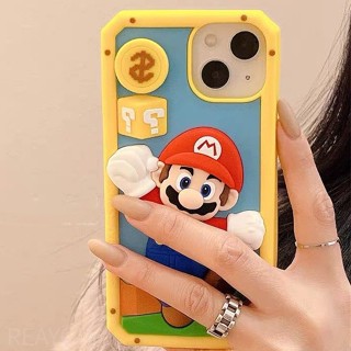 เคสโทรศัพท์มือถือ ซิลิโคน กันกระแทก ลายการ์ตูนมาริโอ้น่ารัก สําหรับ Iphone 13pro max 11 12promax 14pro 11 13promax