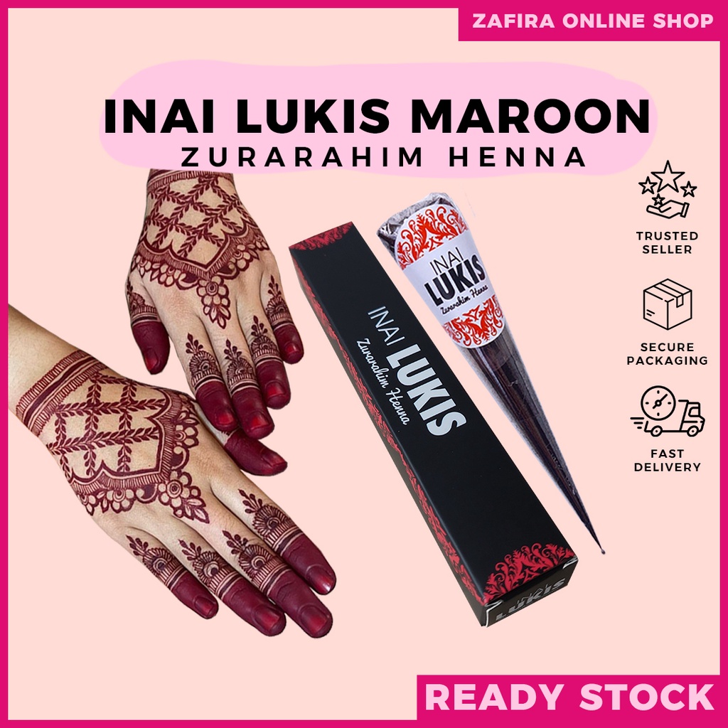 Zurahim Henna Maroon White เฮนน่าเจ้าสาวติดทนนาน