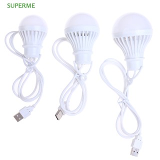 Superme ขายดี หลอดไฟ USB 5W 7W แบบพกพา สําหรับตั้งแคมป์กลางแจ้ง