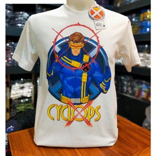 เสื้อยืดMarvel ลิขสิทธิ์แท้ ลายCyclops สีขาว (MVX-342)