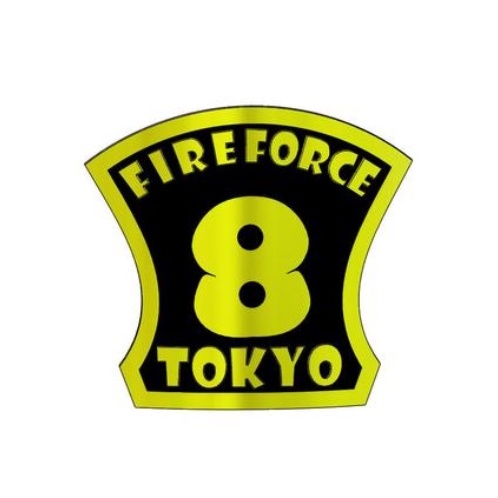 ตราสัญลักษณ์ Fire Force Squad 8 Headpiece (ขนาด 81 มม. x70 มม. x 7 มม.)