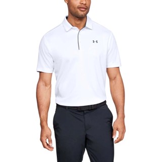 พร้อมส่ง+มีปลายทาง ✅ Under Armour UA Mens Tech™ Polo อันเดอร์ อาเมอร์ เสื้อโปโล สีขาว สำหรับผู้ชาย ของแท้