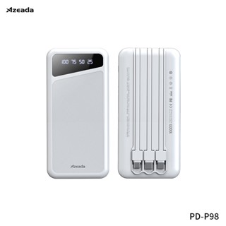 พาวเวอร์แบงค์ proda PD-P98 สายชาร์จ ในตัว 3 in1 Type-C/Iphon/Micro ความจุ 10000mAh แบตสำรอง Powerbank จอ LED ถอดสายได้