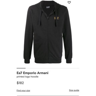 EA7 EMPORIO ARMANI Core Identity hooded sweatshirt for men เสื้อฮู้ดดี้ ผู้ชาย เอ็มโพริโอ อาร์มานี่ แบบซิปเต็ม