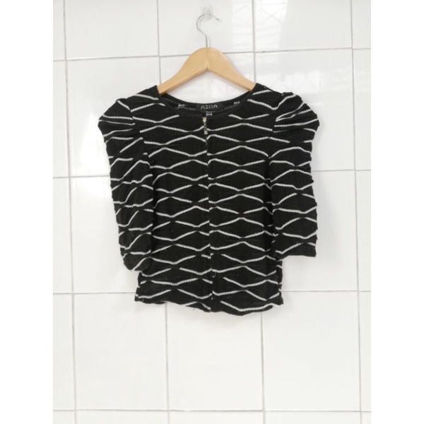 AIDA แจ็คเก็ตผ้ายืด​ สีดำ