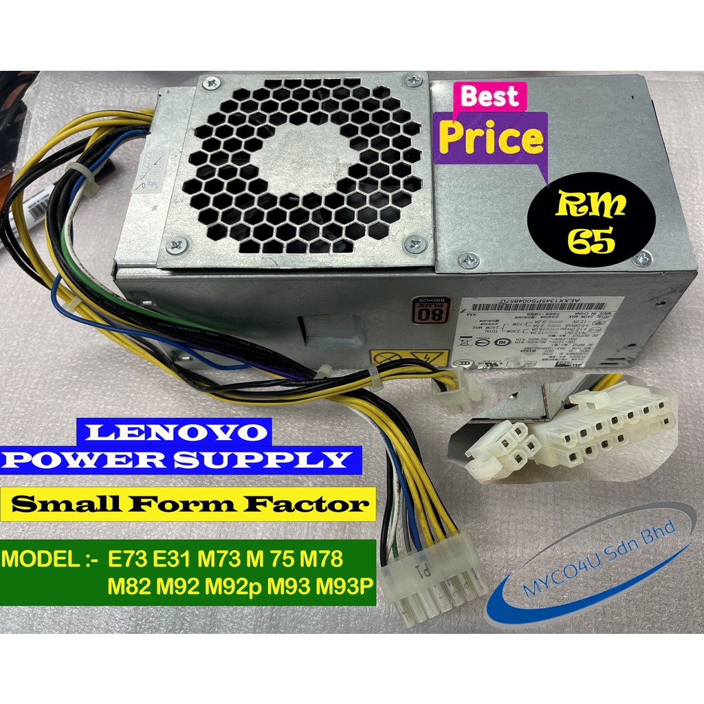 SMALL FORM FALCTOR แหล่งจ่ายไฟสําหรับ LENOVO E73 E31 M73 M 75 M78 M 82 M92 M92p M93 M93P @MYCO4U