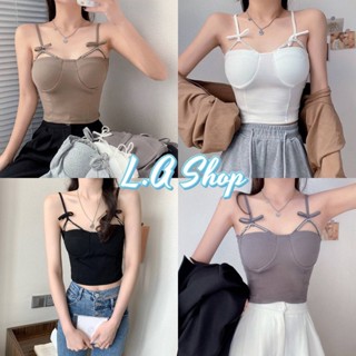 L.A Shop พร้อมส่ง เสื้อสายเดี่ยว มีฟองน้ำ ผ้านิ่มใส่สบายมาก "FY619"