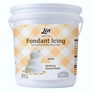 ✅ถังใหญ่ 7 กก.Lin ลินน้ำตาลคลุมเค้ก สีขาว Lin Fondant Icing (White)ขนาด7 กก.