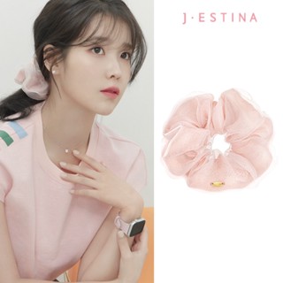 [J.ESTINA] Lala J Hair Scrunchie Baby Pink เครื่องประดับผมหางม้า IU PICK / จากโซลเกาหลี