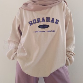 เสื้อกันหนาว มีฮู้ด ลาย BORAHAE BTS