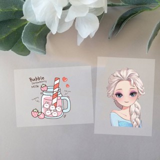 แผ่นแพทช์ความร้อน ลายเอลซ่า โฟรเซ่น สําหรับทําเสื้อผ้า DIY