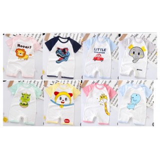 Baju ชุดรอมเปอร์ แขนกุด ลายการ์ตูน Baju Bayi สําหรับเด็กทารกแรกเกิด ผู้ชาย และผู้หญิง 0-18 เดือน * สินค้าในพื้นที่