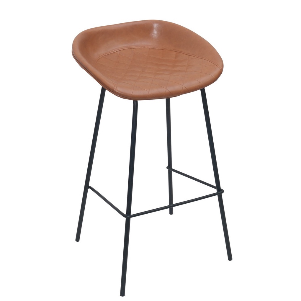 PULITO เก้าอี้บาร์ เบาะหนัง PU รุ่น PELLE-BW ขนาด 44x44x82ซม. สีน้ำตาล