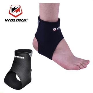 Winmax ยางยืดป้องกันข้อเท้าแผ่นรองรับรั้งข้อเท้ารองรับนีโอพรีนสีดำ