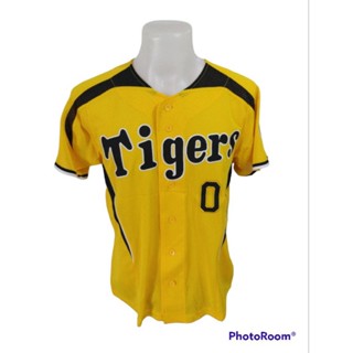 เสื้อกีฬาเบสบอลแบรนด์ Mizuno Hanshin Tigers Official Fan Club Size M-L มือ2