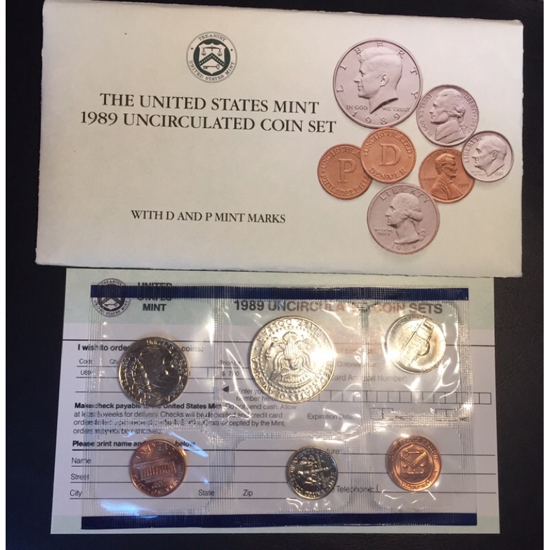 💥 แผงเหรียญอเมริกา ปี 1989 มิ้นท์ฟิลาเดลเฟีย