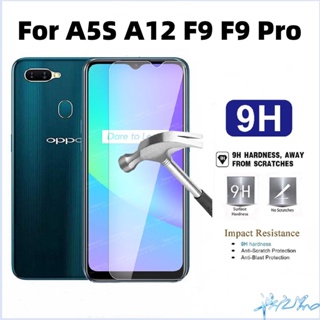 ฟิล์มกระจกนิรภัยกันรอยหน้าจอ HD 9H กันระเบิด สําหรับ OPPO A5S A12 F9 F9 Pro