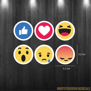 1ชุด สติกเกอร์ facebook emoji emoticon กดไลค์ ติดรถยนต์ มอเตอร์ไซค์ laptop computer