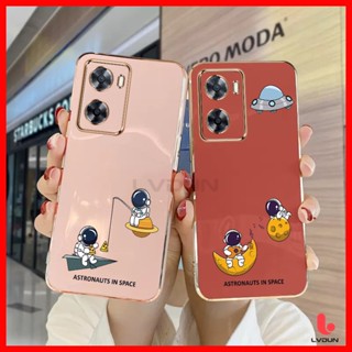 เคส OPPO A57 2022 A77S A57 2016 A17 A17K A39 A71 A59 A83 F1S A5S A12 A7 Astronaut Soft Case 2B-XQ