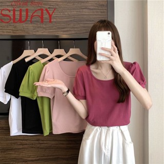 SWAY  เสื้อยืด เสื้อแฟชั่น เสื้อผ้าสาวอวบ หลวม ทันสมัย พิเศษ Trendy ins A29J01Z 36Z230909