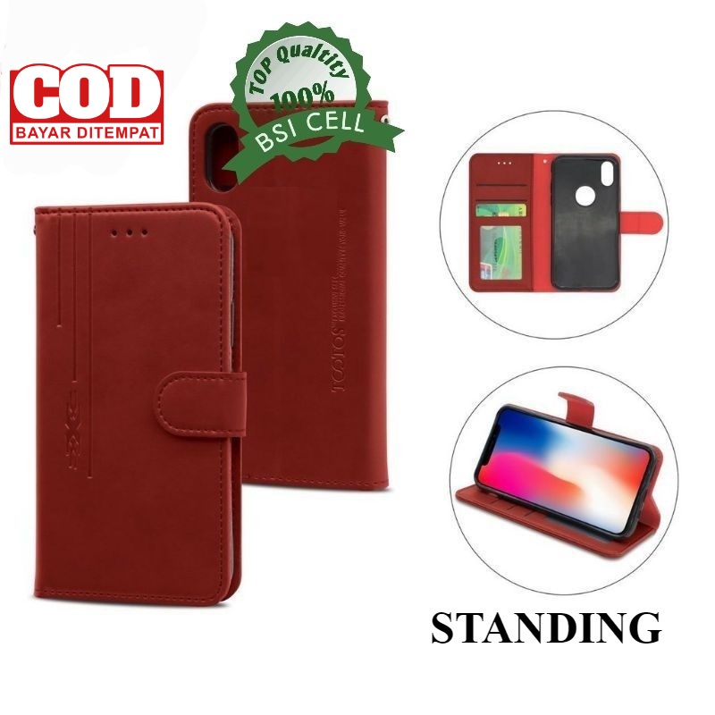 SAMSUNG GALAXY A04 Ao4s A04e A04S Flip cover Leather Wallet Motif TripleX Leather Case/ Sarung/Case/