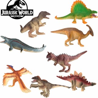 New 8pcs โมเดลฟิกเกอร์ รูปไดโนเสาร์ Jurassic World คุณภาพสูง ของเล่นสําหรับเด็ก