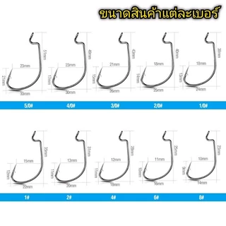 ตัวเบ็ดเท็กซัส High carbon เกี่ยวหนอน ปลายาง