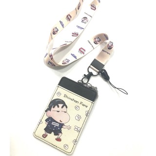 SHINCHAN FANS สายคล้องคอ สายคล้องบัตร ที่ใส่บัตร ซองใส่บัตร พร้อมสายคล้องคอ ลายชินจัง แฟน งานดี สวยงาม BY 8118