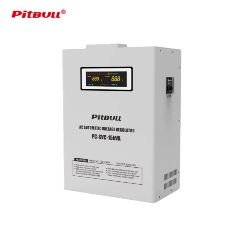 เครื่องปรับแรงดันไฟฟ้าอัตโนมัติ PitBULL 15kVA, 13.5kW, 220V, 60A ป้องกันไฟตก ไฟเกิน ไฟกระชาก