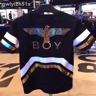 ❀✓№BOY LONDON Eagle Letters on the Back Short Sleeve Tshirt Casual Oversized Tees Couples T-shirt Round Collar T Shirt