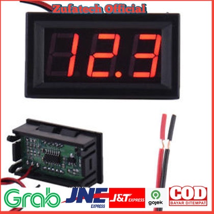 ATORCH มิเตอร์วัดแรงดันจอแสดงผล LED Voltmeter - 123 - สีดํา - 7RAD07BK