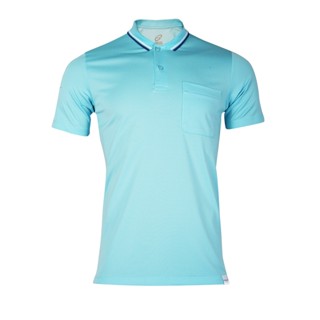 EGO SPORT EG6187 เสื้อโปโล เสื้อโปโลผู้ชาย สีฟ้าอ่อน แห้งง่าย ระบายอากาศได้ดี Anti-Bacterial